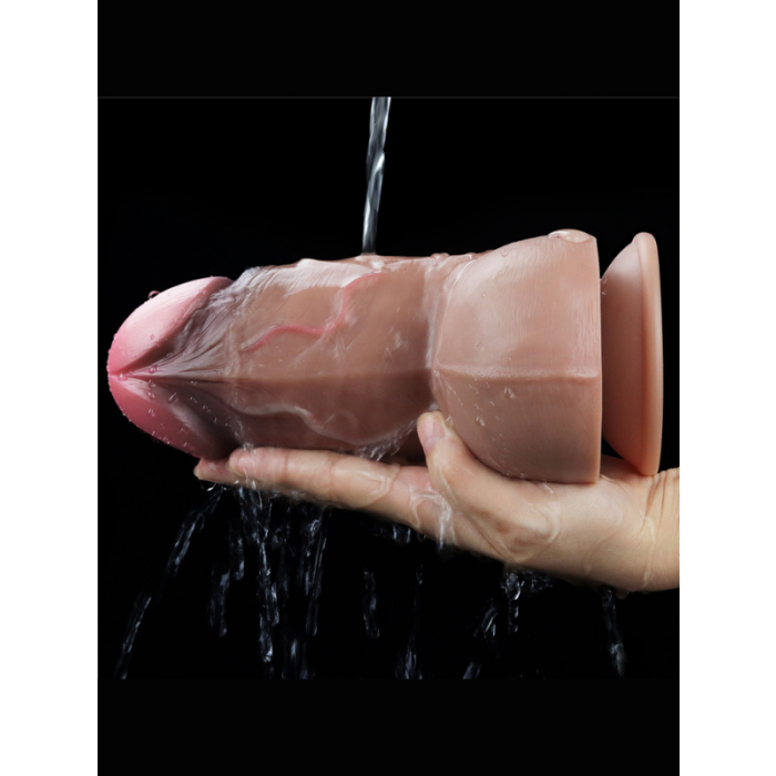 Censan 7.0 İnç Dual Layered Platinum Silicone Cock