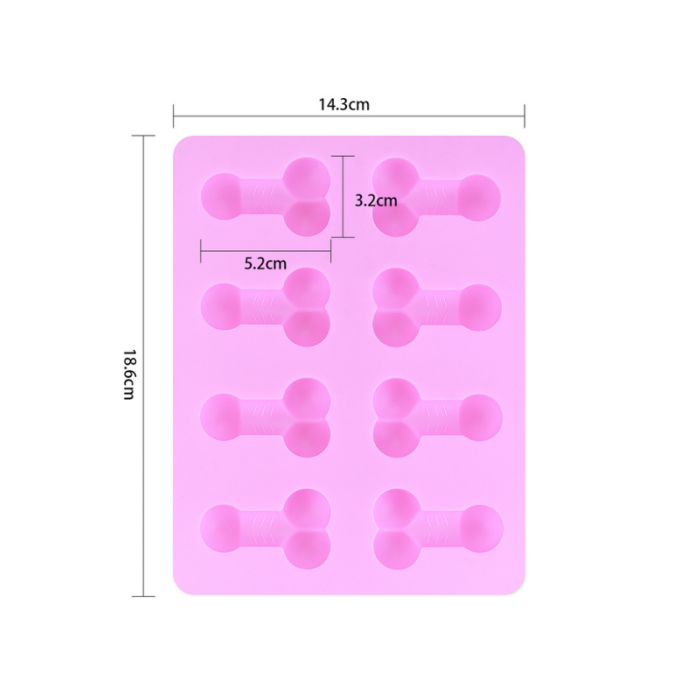 Censan Çikolata, Jöle ve Buz İçin Penis Şeklinde Silikon Kalıp