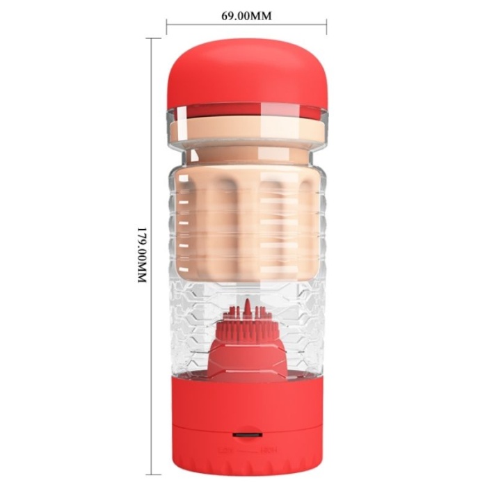 Censan Theresa Kırmızı Vajina &amp; Dil Mastürbatör