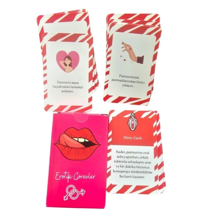 Censan 50 Parça Erotik Görev Kartları – Çiftler İçin Özel Oyun Seti