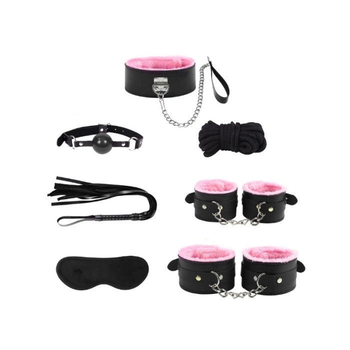 Censan 7 Parçalı Fetiş Set Pembe