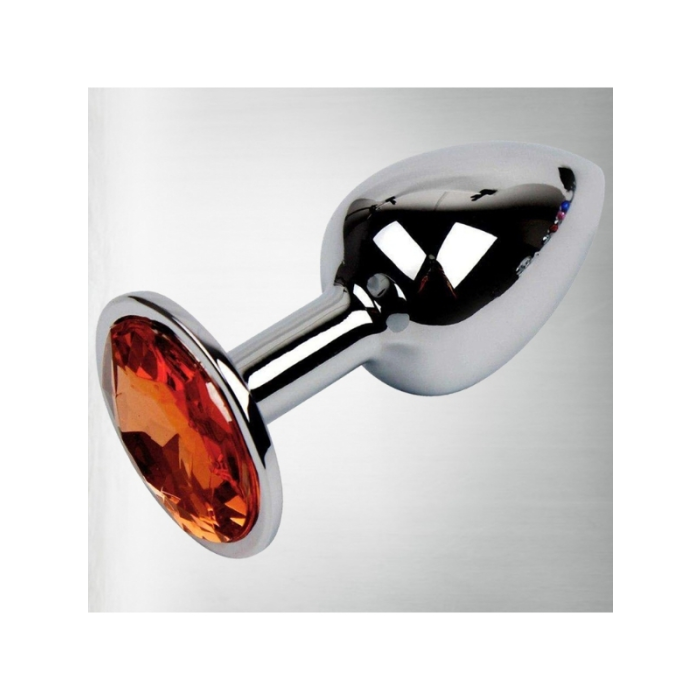 Paslanmaz Çelik Anal Plug Tıkaç Kırmızı Taşlı