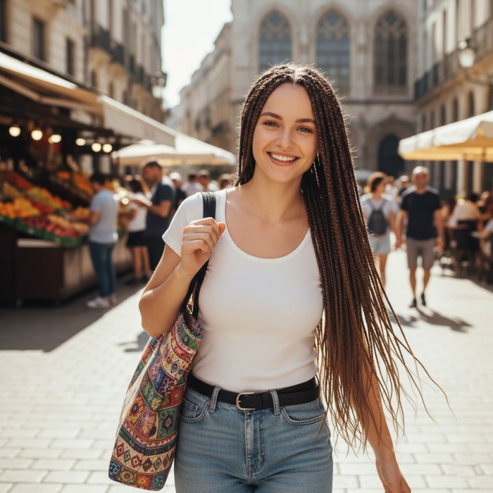 Afrika Örgüsü Ve Rasta İçin Sentetik Saç - Koyu Kumral