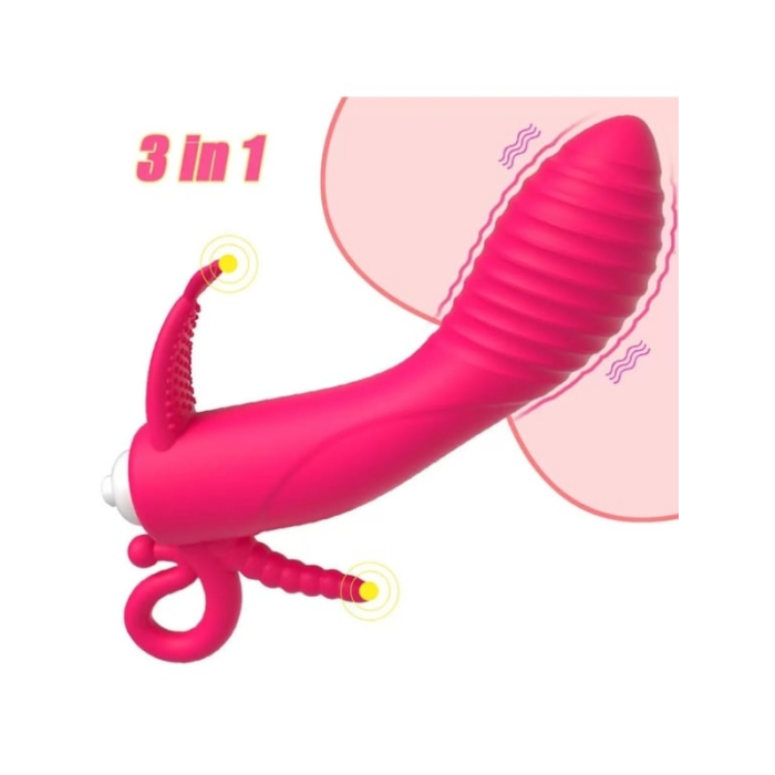 Censan Censan 3’ü 1 Arada Anal, Vajinal ve Klitoral Uyarıcı Titreşimli Vibratör