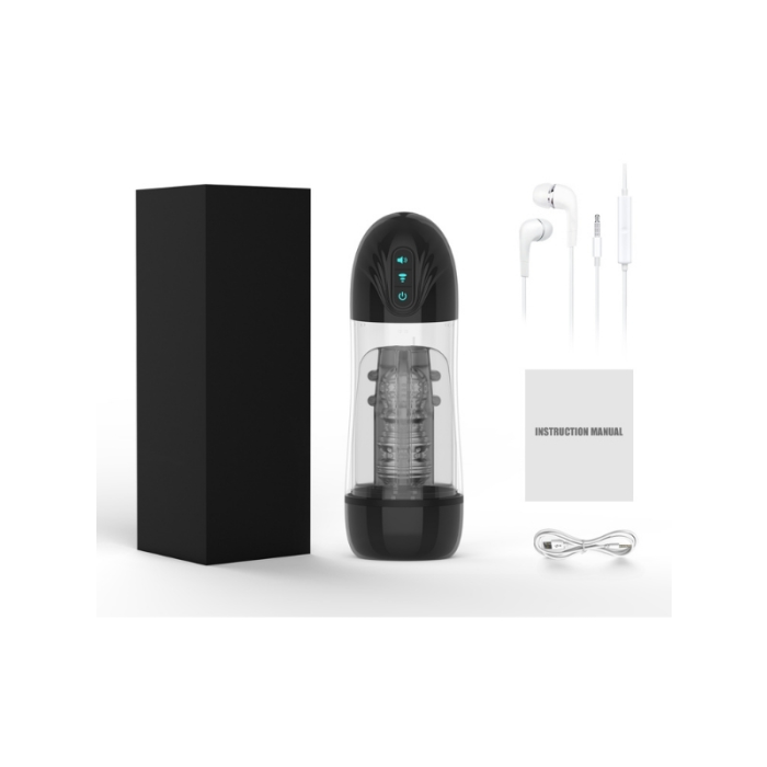 Censan İnleme Sesli ve Titreşimli Otomatik Modern Suni Vajina Mastürbatör – 7 Modlu Dönebilen, USB Şarjlı