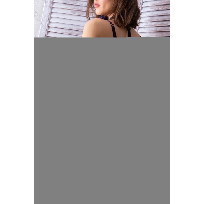 Mor Dantel Jartiyerli 3’lü Fantazi İç Giyim Takımı, Transparan Ayarlanabilir Askılı,Kadın İç Giyim