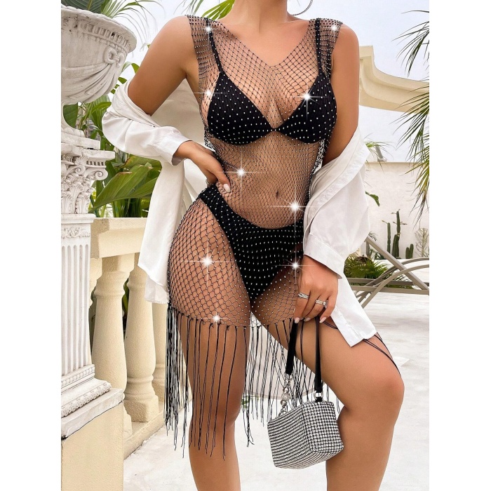 KOLSUZ PÜSKÜLLÜ ELBİSE