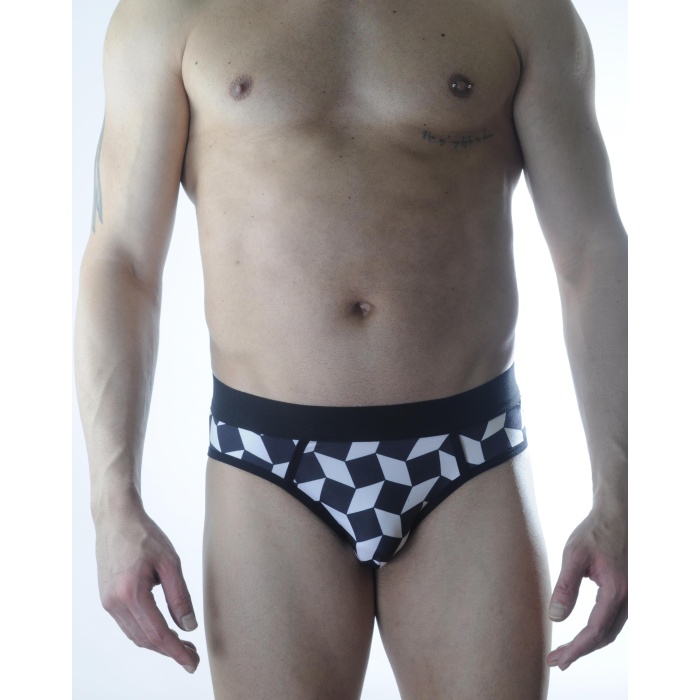 Erkek Fantezi Küp Desenli Jockstrap