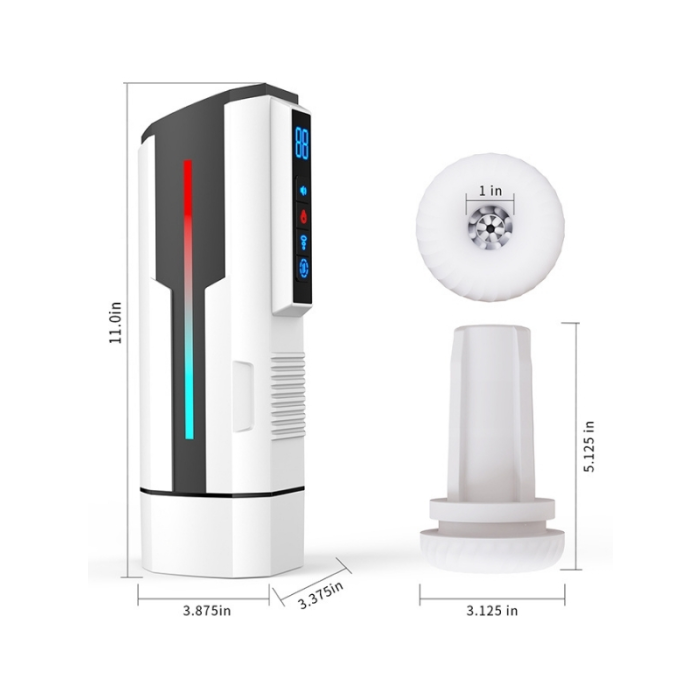 Censan Traveler 2 Generation – Isıtmalı, İnleme Sesli, İleri Geri Hareketli, Emiş ve Titreşimli Otomatik Mastürbatör