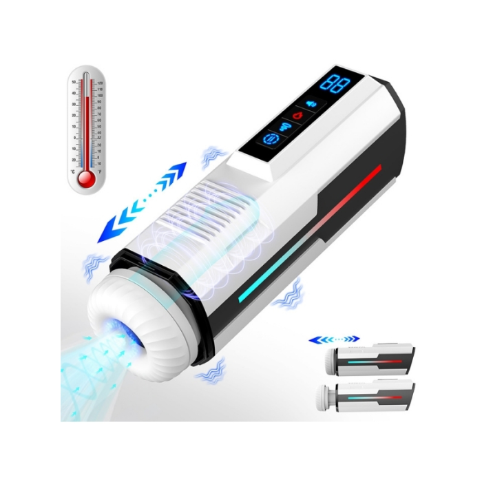 Censan Traveler 2 Generation – Isıtmalı, İnleme Sesli, İleri Geri Hareketli, Emiş ve Titreşimli Otomatik Mastürbatör