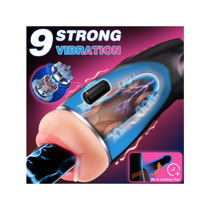 Censan Uoffile Erkek Mastürbatörü – 3 Değiştirilebilir Kılıf, 9 Emiş &amp; 9 Titreşim Modu