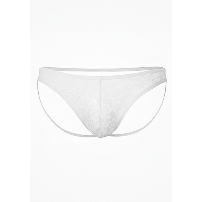 Seksi Dantelli Arkası Açık Seksi Beyaz Erkek Külot BC4628