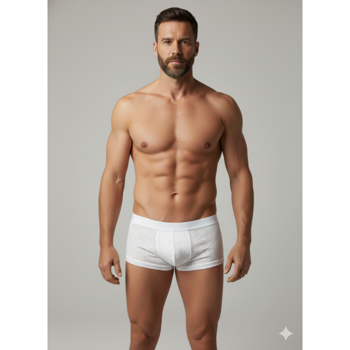 Erkek Beyaz File Boxer