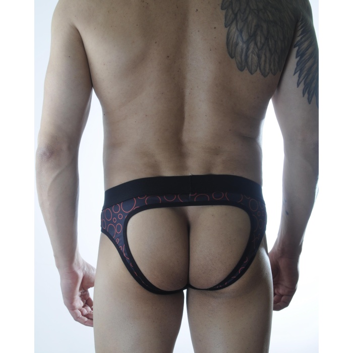 Erkek Fantezi Daire Desenli Jockstrap