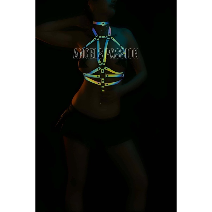 Kadın İç Giyim - Reflektörlü Bayan İç Giyim Göğüs Harness - APFT27