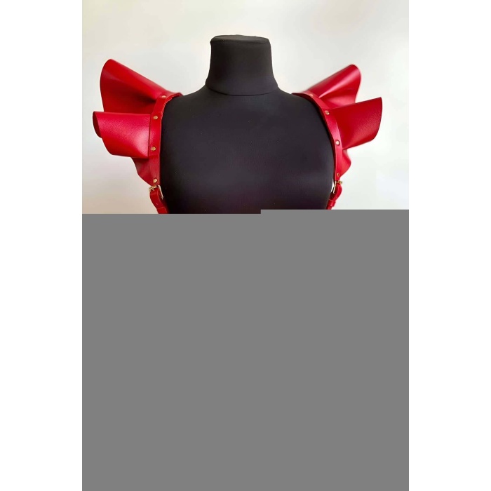 Deri Elbise Harness, Şık Mini Deri Elbise, Prenses Deri Elbise - APFT1001