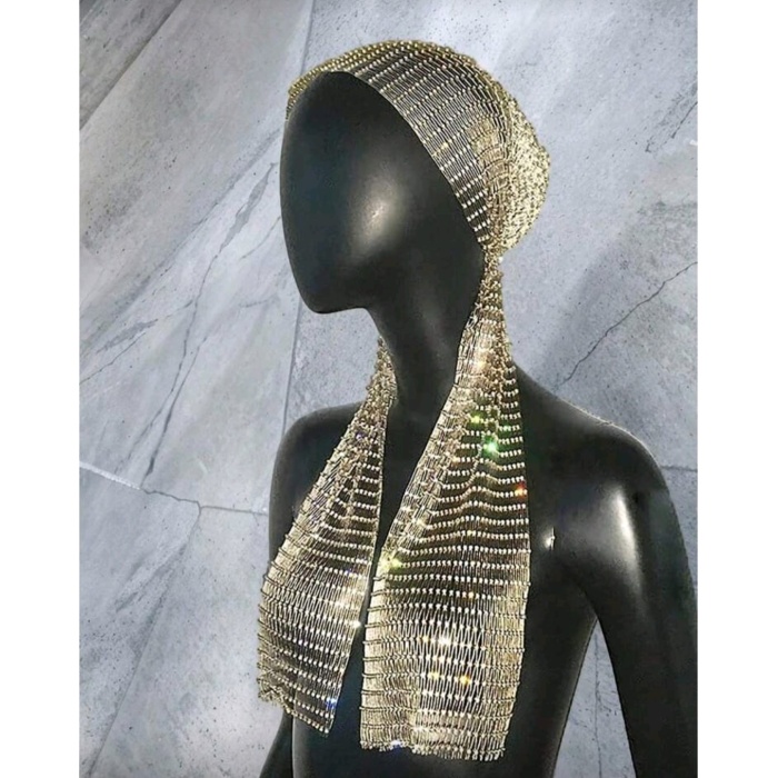 Taşlı Kafa Aksesuarı Kristal Bandana