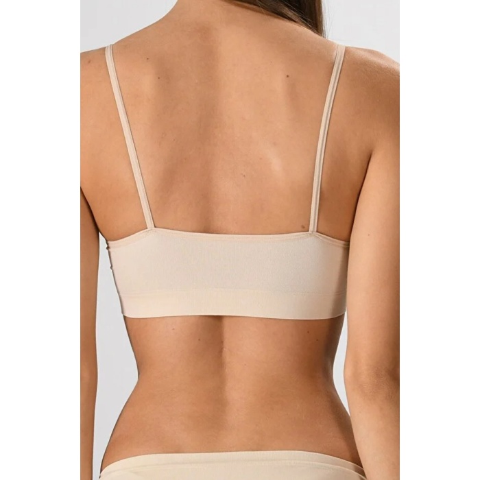 Kadın Ince Askılı Pedli Büstiyer Yarım Atlet Sütyen 3lü Set.