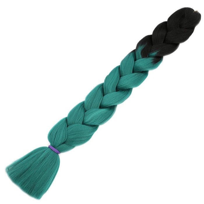 Afro Dalgası Saç - Siyah Gül Kurusu Ombreli