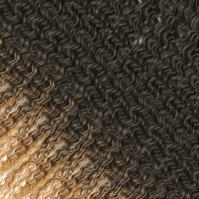 Brazilian Afro Dalgası Saç - Siyah / Karamel Ombreli