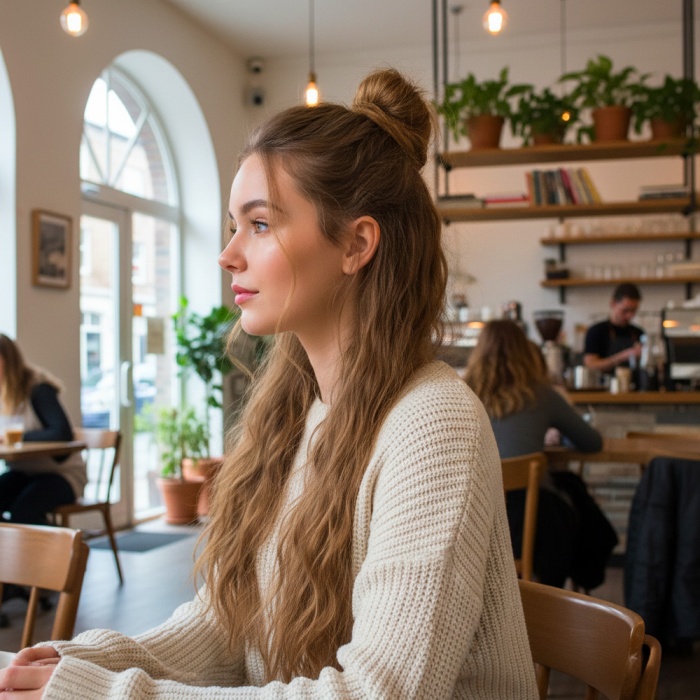 Fiber Sentetik Kabarık Dalgalı 8 Parça Çıt Çıt - Kumral