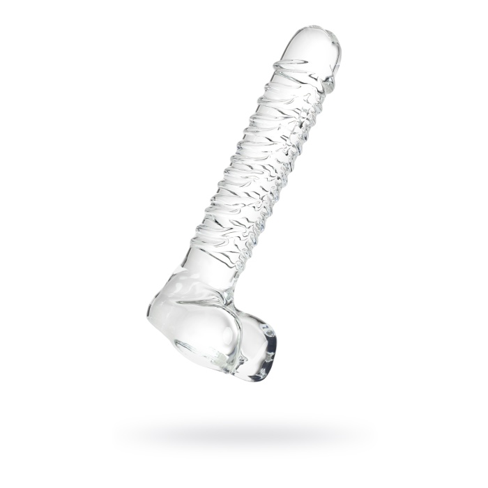 Gerçekçi olmayan yapay penis Sexus Glass, cam, transparan, 21 cm