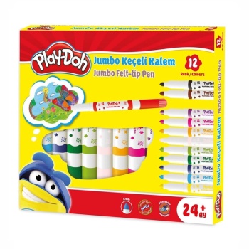 Play-Doh Jumbo Keçeli Kalem 12li