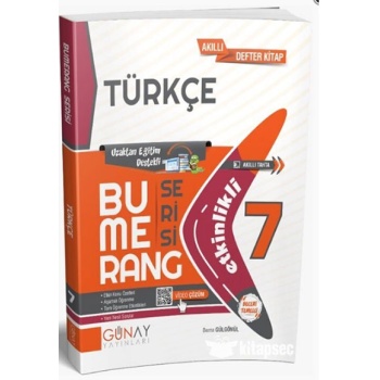 7. Sınıf Türkçe Etkinlikli Bumerang Serisi Günay Yayınları
