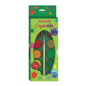 Alpino 12 Renk Suluboya Fırçalı