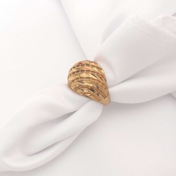 Çelik Yüzük Altın Kaplama İmitasyon Hint Model YZK-282