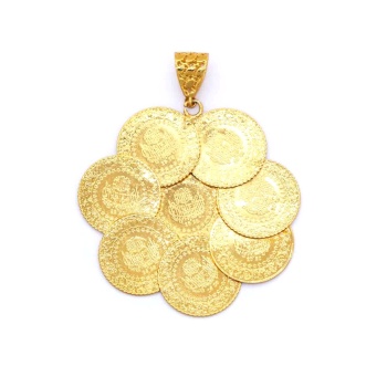 Altın Kaplama 8 Adet Çeyrekli Kadın  Kolye Ucu TGR-201