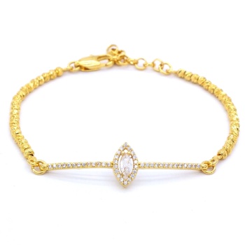 Dorika Bileklik 22 Ayar Altın Kaplama Su Yolu Dorika Bileklik BLK-419