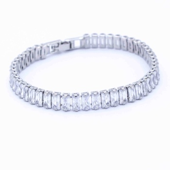 Ferizz 316L  Çelik Su Yolu Baget Zirkon Taşlı Bileklik BLK-519