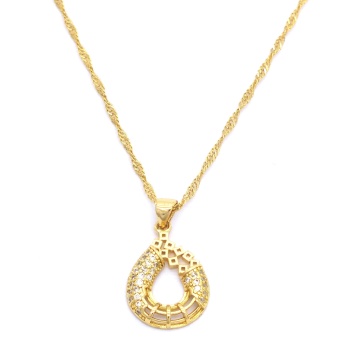 Çelik Kolye, Su Damla Kolye, Altın Kaplama Kadın Kolye KLY-316