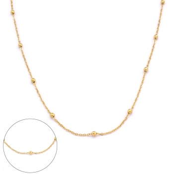 Çelik Zincir Altın Kaplama İnce Dorika Toplu Model ZN-237