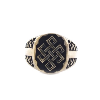 Kalemli 925 Ayar Erkek Gümüş Yüzük GEY-175