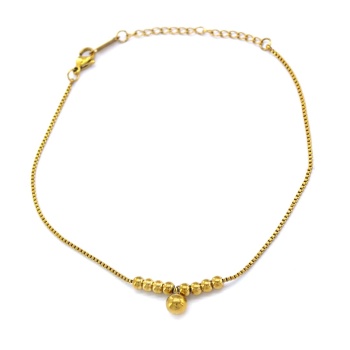 Çelik Halhal Altın Kaplama Toplu Zincir Model HAL-164