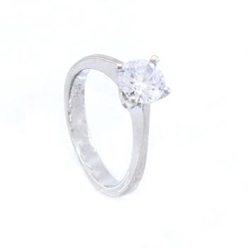 925 Ayar Gümüş Zirkon Taşlı Tek Taş Kadın Yüzük GKY-146