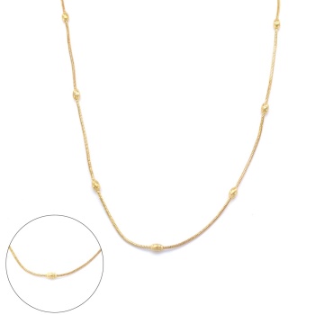 Çelik Zincir Altın Kaplama Dorika Toplu Model 1 MM - ZN-250