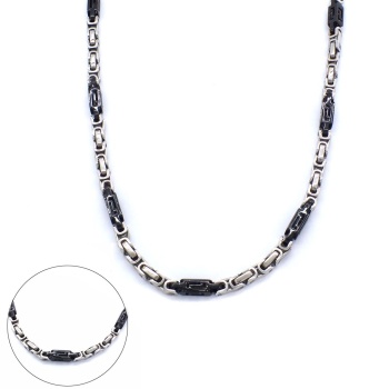 Çelik Zincir Siyah Detaylı Kral Model - ZN-271