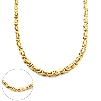 Altın Kaplama Kral Erkek Zincir Kolye 55 cm ZN-273