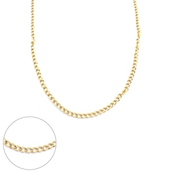 Çelik Zincir Altın Kaplama Unisex Figaro Model ZN-307