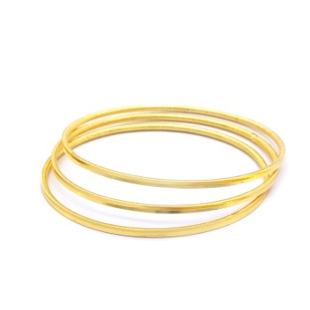 İmitasyon Ajda Bilezik Düz Model Altın Kaplama  - 3 adet BSET-116