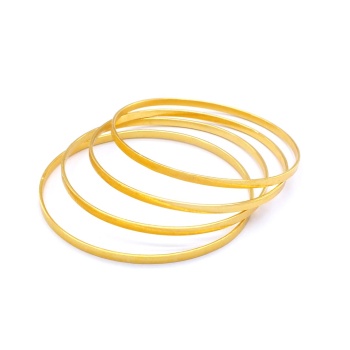 İmitasyon Kibrit Çöpü Altın Kaplama Bilezik Çelik - 4 Adet BSET-113