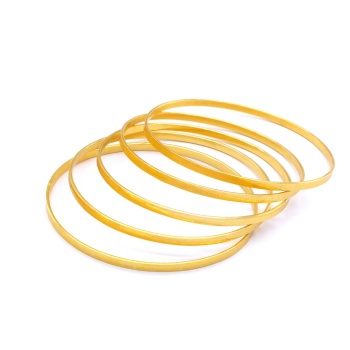 İmitasyon Kibrit Çöpü Altın Kaplama Bilezik Çelik  - 5 Adet BSET-114