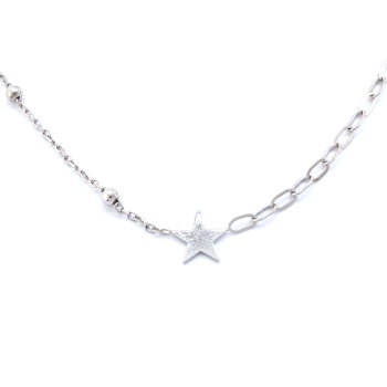 Gümüş Kolye Kadın Dorikalı Yıldızlı -  GK-271