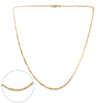 Altın Kaplama Singapur Zincir 45 cm  ZN-248