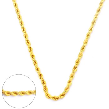 Çelik Zincir Altın Kaplama Burgu Model 4 MM ZN-129