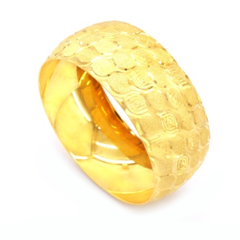 Altın Kaplama Desenli Simli Bilezik 3 cm BLZ-3040