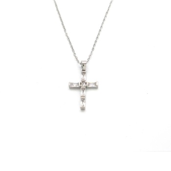 Çelik Kolye - Haç Kolye - Paslanmaz Çelik Kolye KLY-645